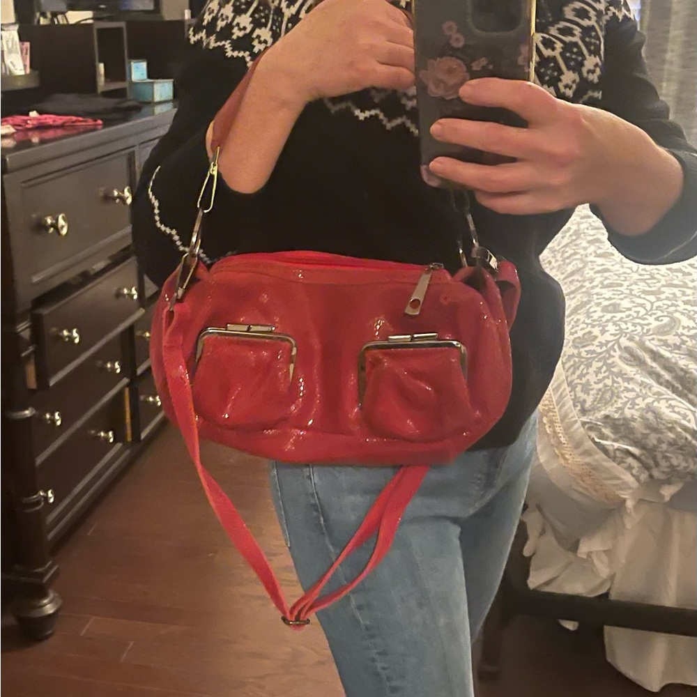 Fiore Snakeskin Vintage bag with detachable matching additional strap